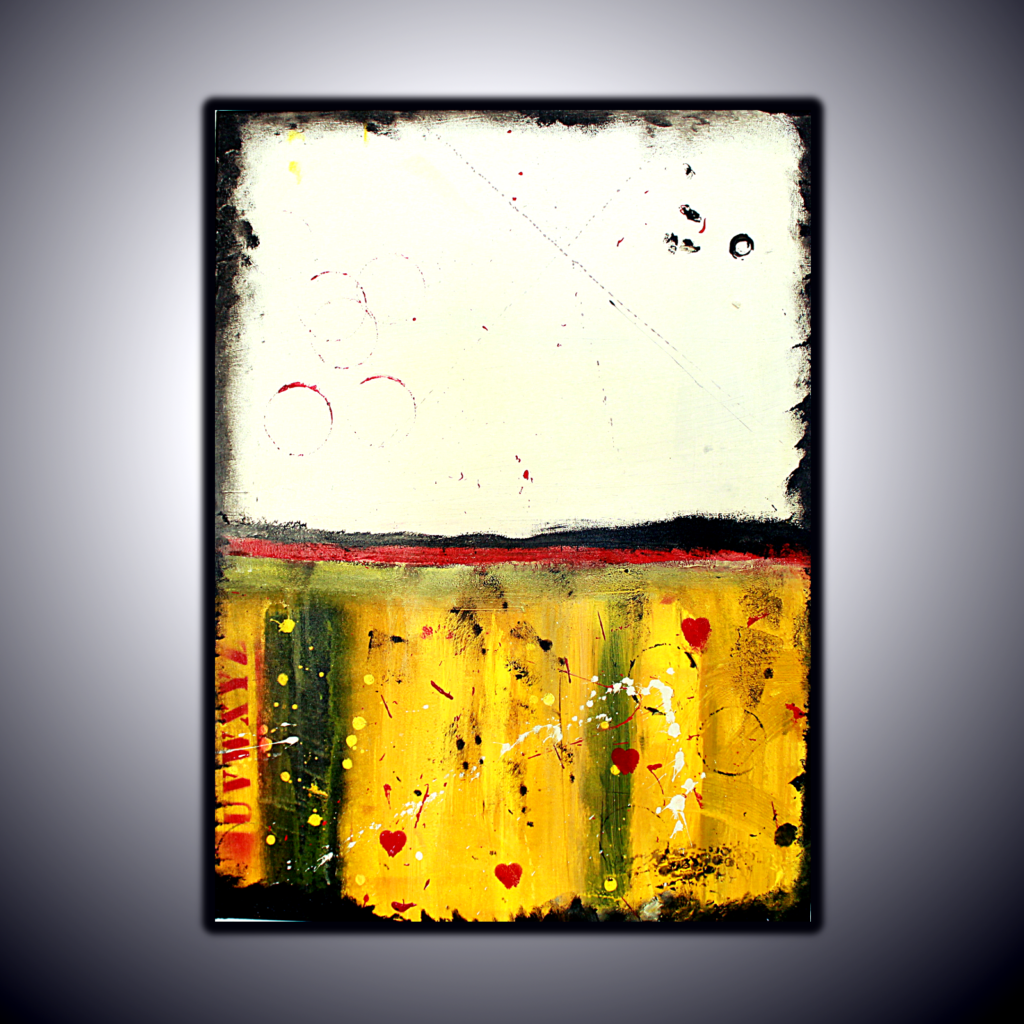 Yellow Abstract art on Canvas