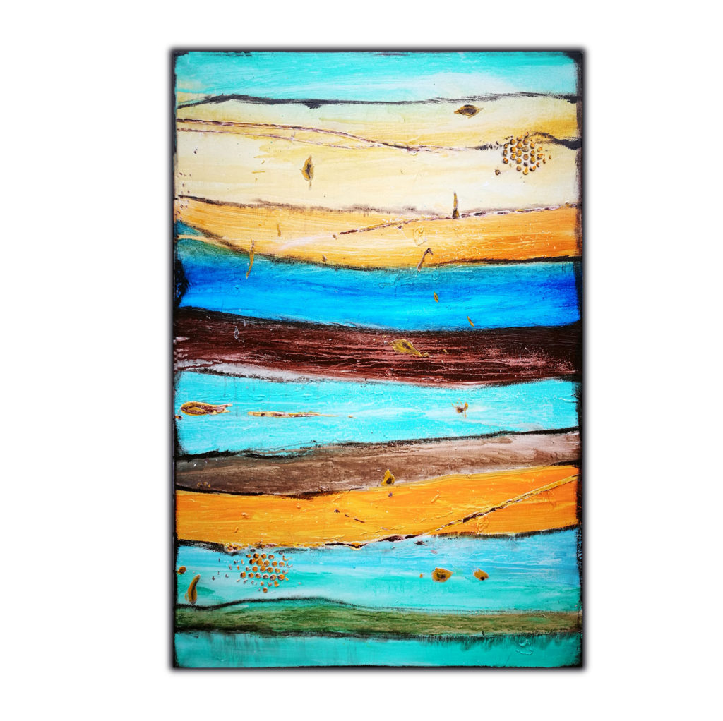 Abstract stripes art on canvas