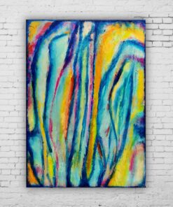 Colorful Abstract Painting on Canvas
